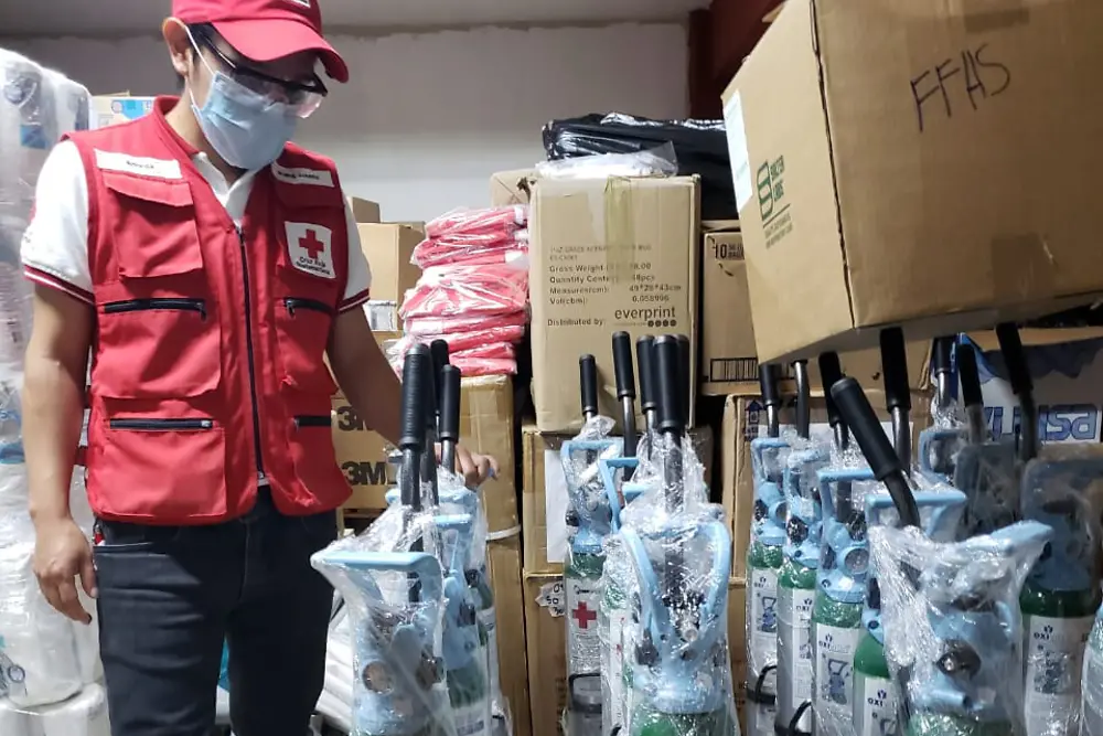 Na Guatemala foram apoiadas ações relacionadas à saúde, por meio da compra de equipamentos médicos e respiradores.