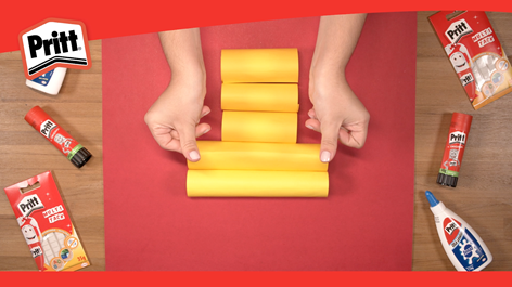 Crie uma girafa com rolos de papel higiênico