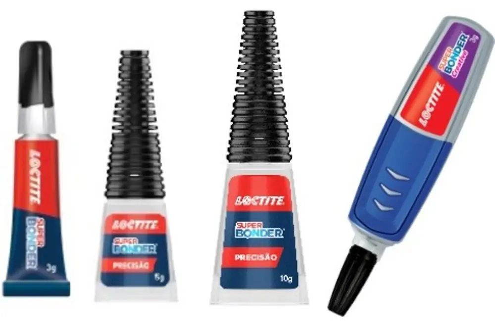  Linha Loctite Super Bonder: Original 3g, Precisão, Precisão Ultra e Creative