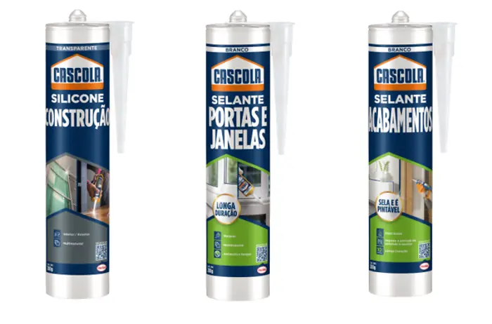 Novos produtos da Cascola na linha de silicone e selantes