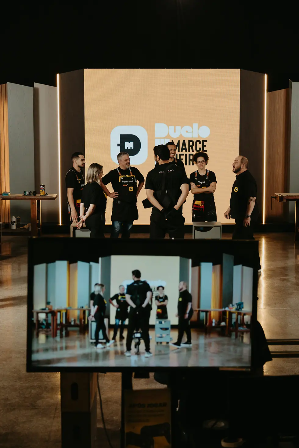 Gravações do reality ‘Duelo de Marceneiros’ em São Paulo