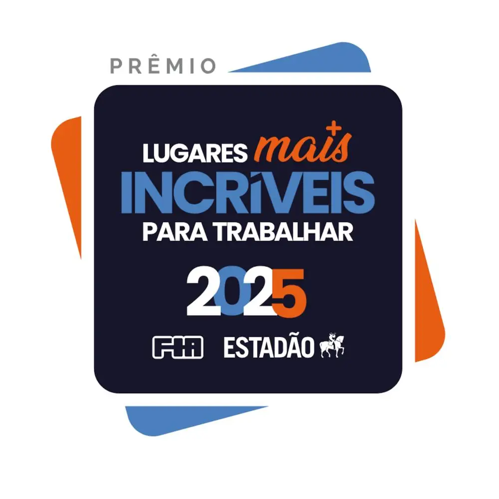 Logotipo do prêmio “Lugares Mais Incríveis para Trabalhar 2025”.